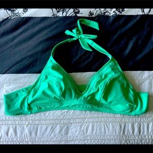Teal halter bikini top